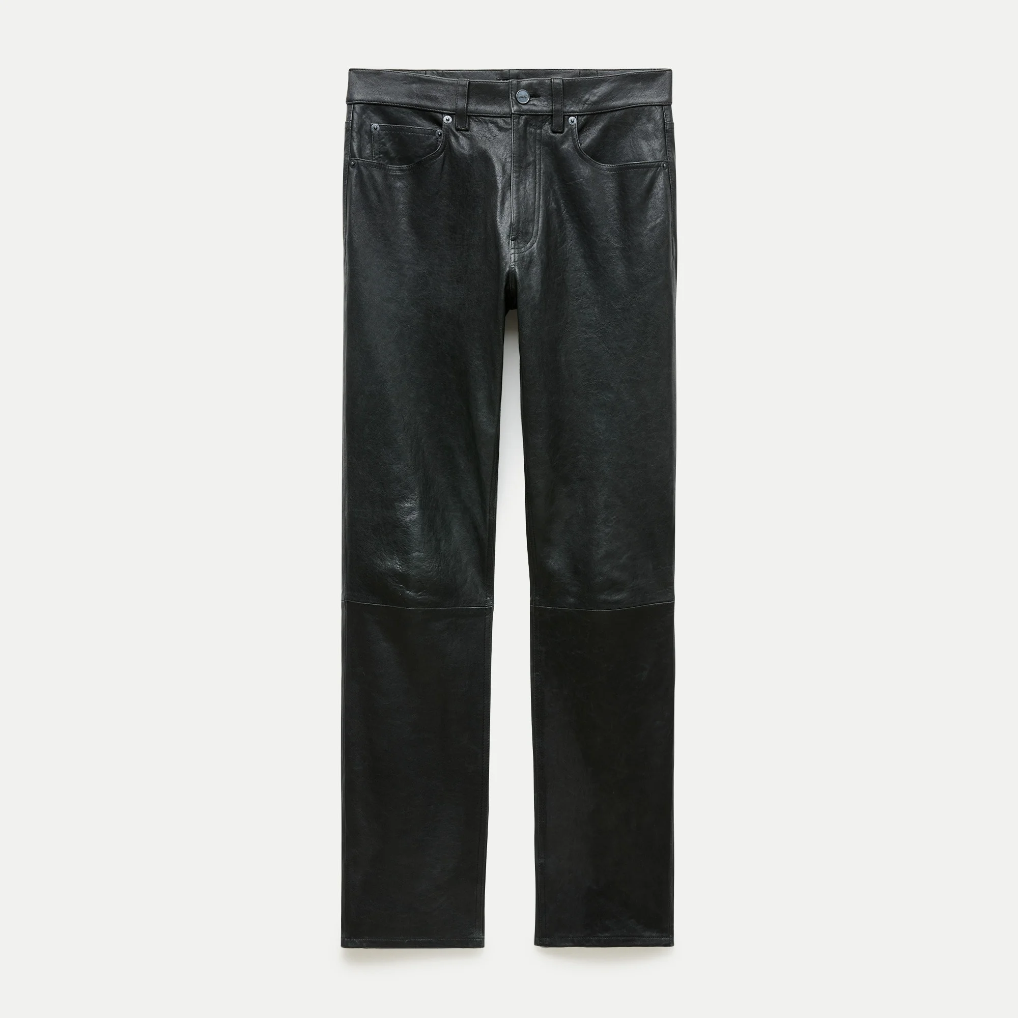 Jesse relaxed-straight pant in leather - 1