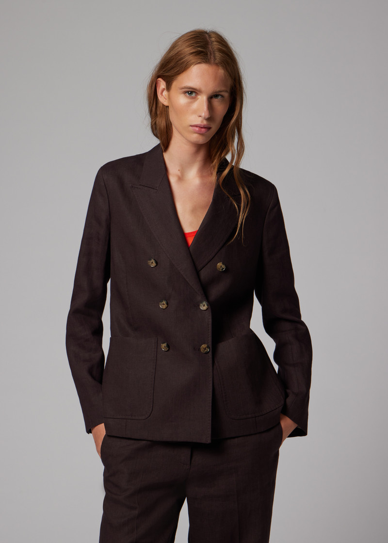 Women's Aubergine Double Breasted Blazer 5