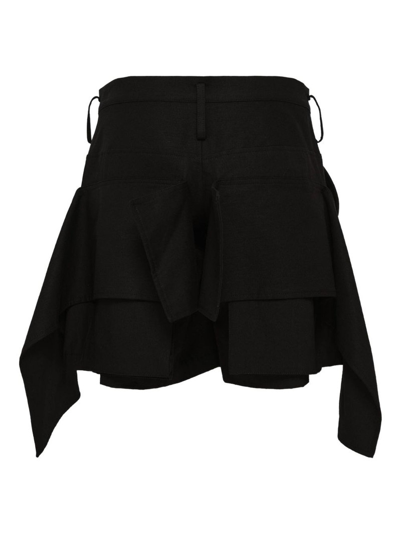 Yohji Yamamoto draped-detail tailored  shorts outlook