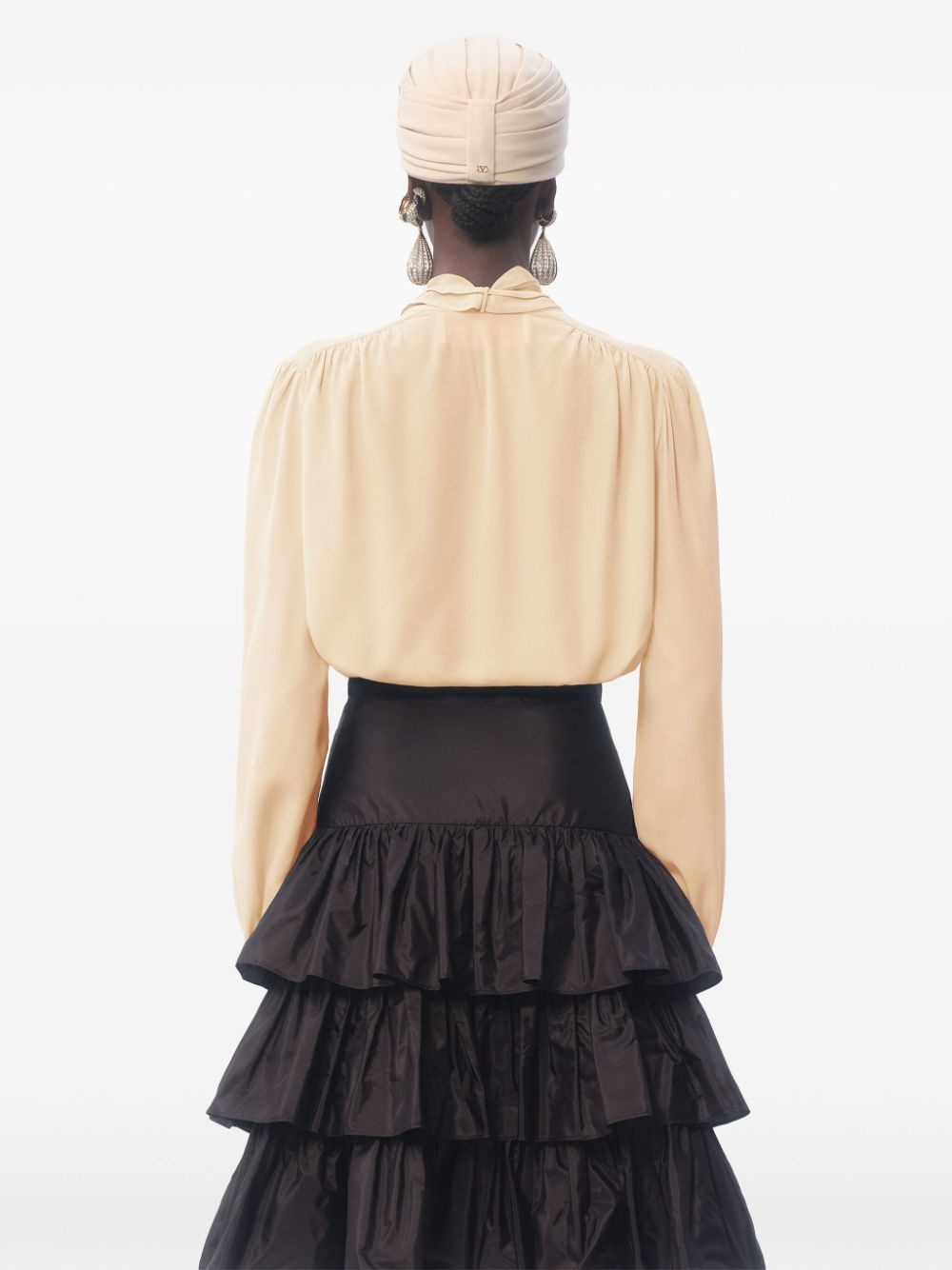 Valentino Women Crepe De Chine Silk Blouse - 5