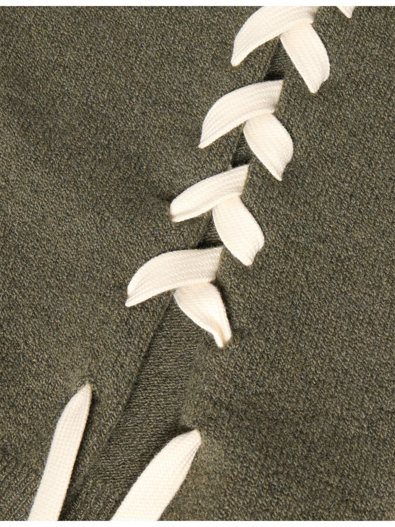 Lace-Up V-Neck Merino Wool-Blend Vest 6