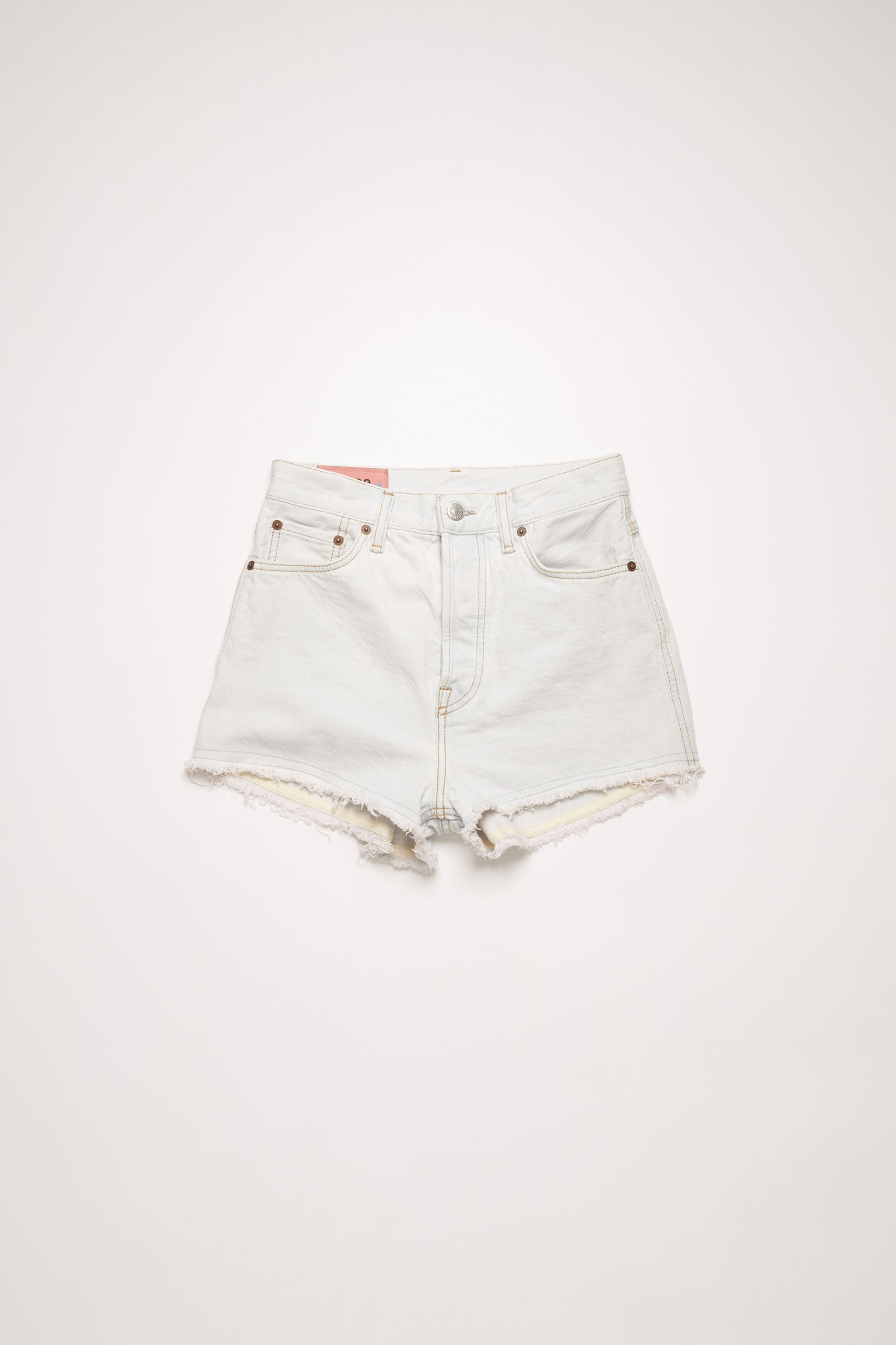 High-rise denim shorts pale blue - 1