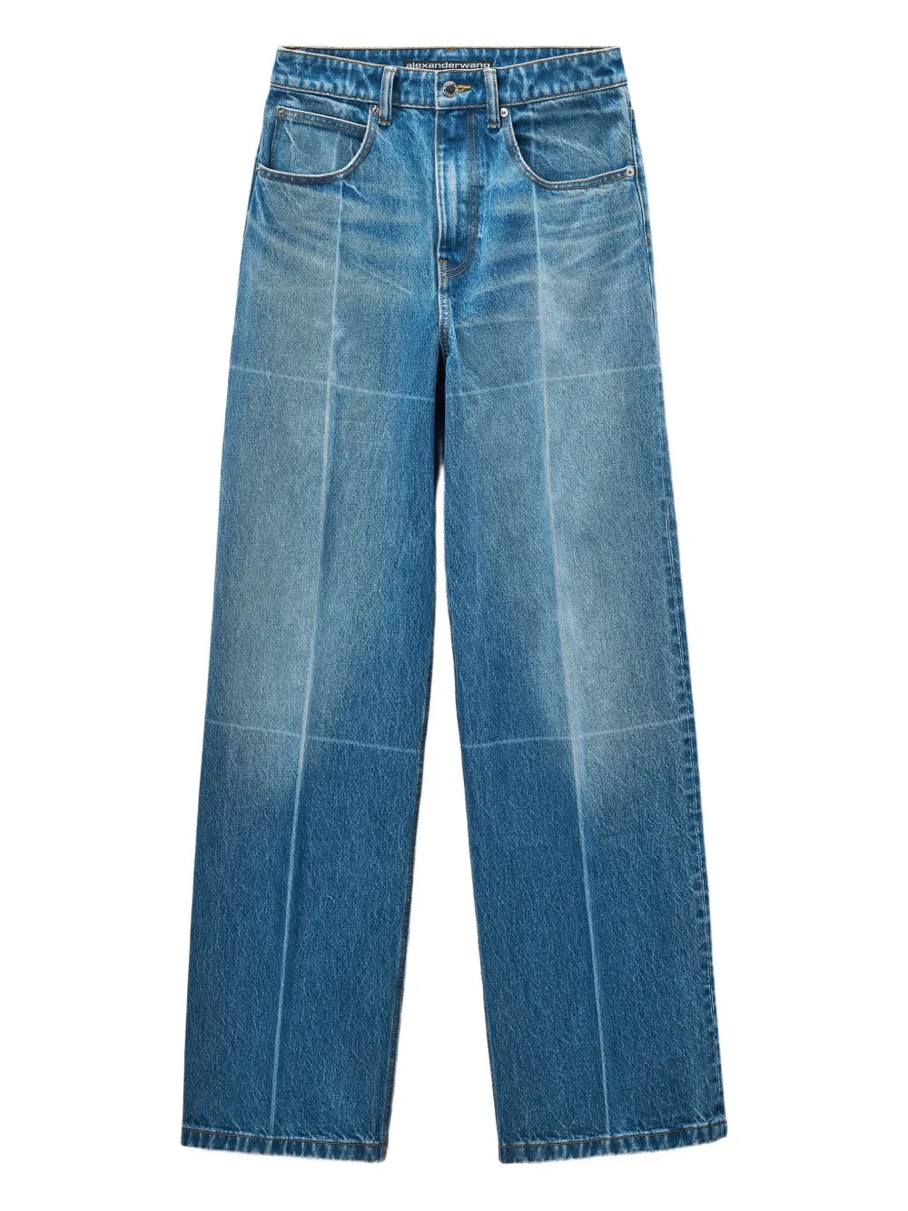 ALEXANDER WANG - Unisex Straight Faded Fold Lines Pants - 4