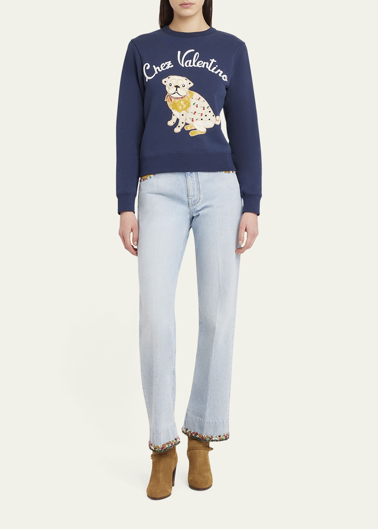 Embroidered Cotton Jersey Sweatshirt - 2