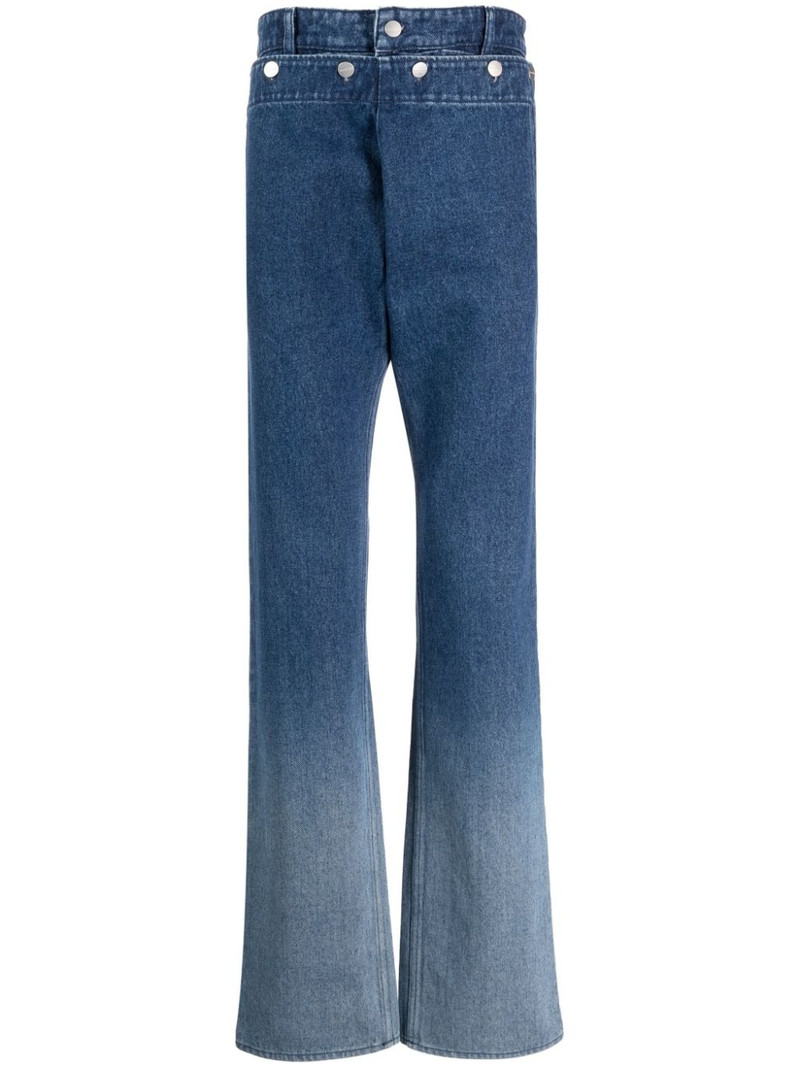 double-waistband straight-leg jeans 1