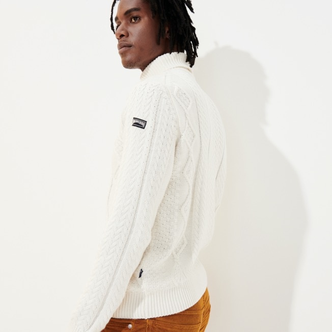 Men Cotton Cashmere Turtle Neck Sweater - 6