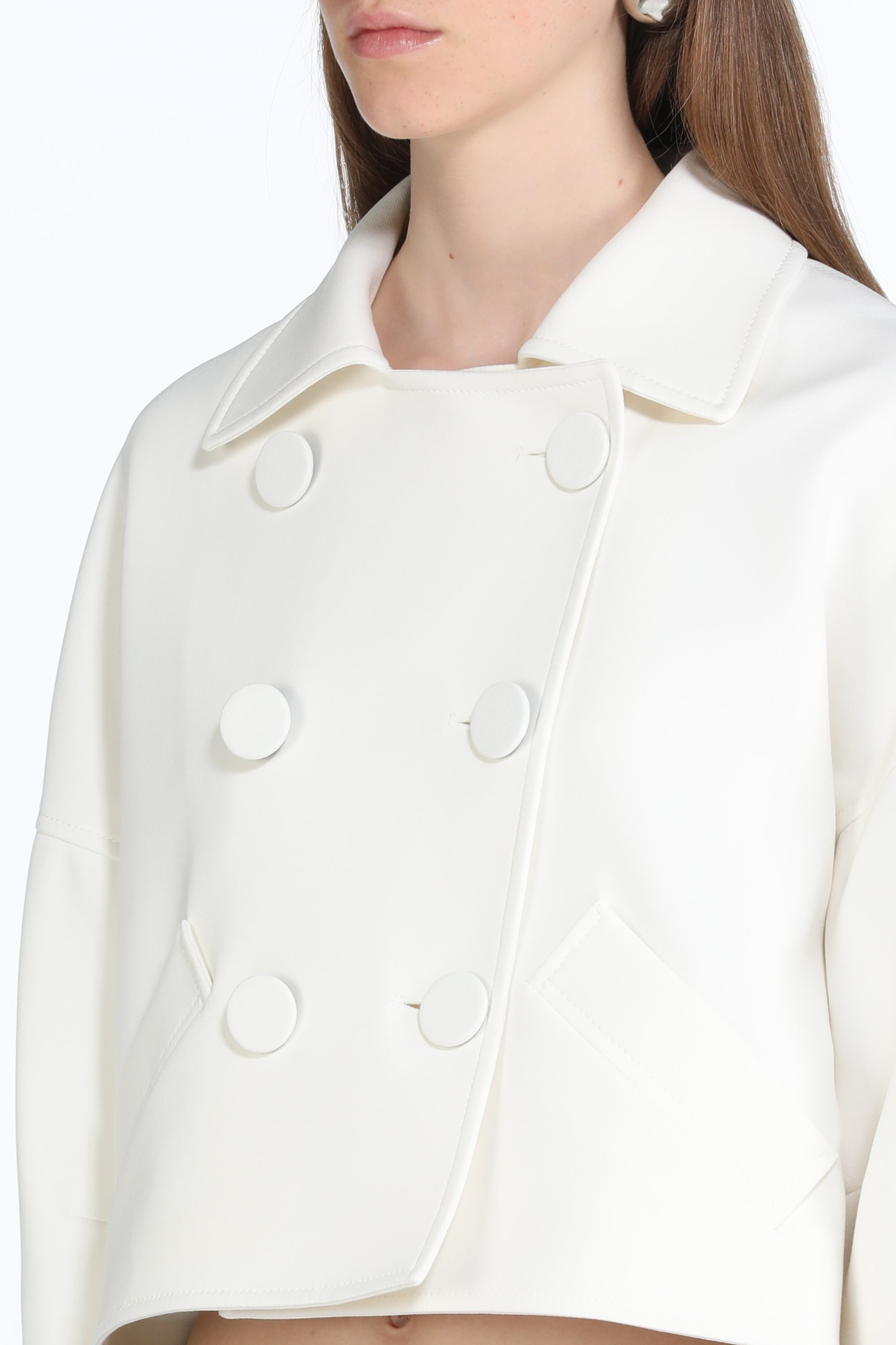 DOUBLE-BREASTED CROPPED JACKET - 5
