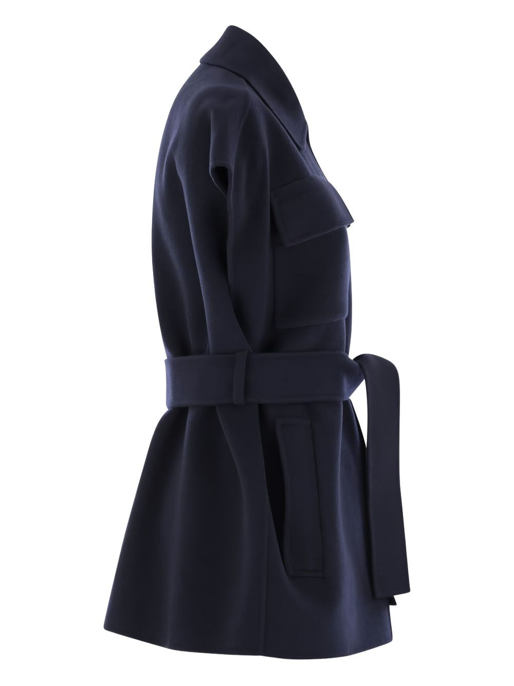 belted pocketed waistcoat - 3