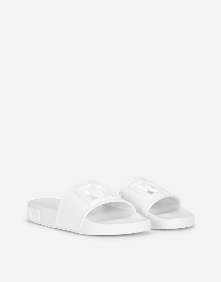 Rubber beachwear sliders with DG Millennials logo - 2