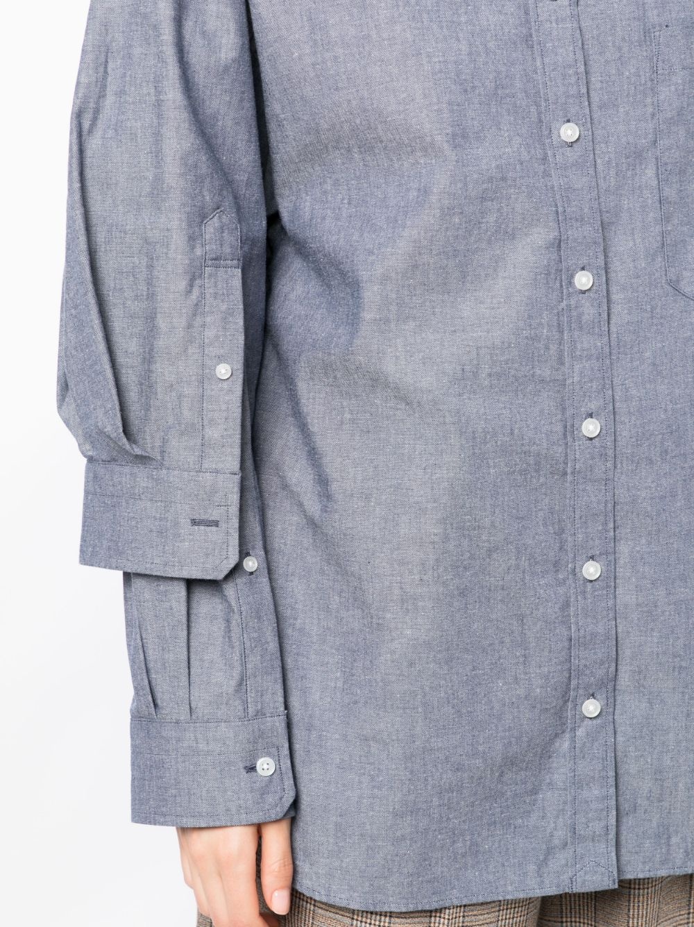 layered cotton shirt - 5
