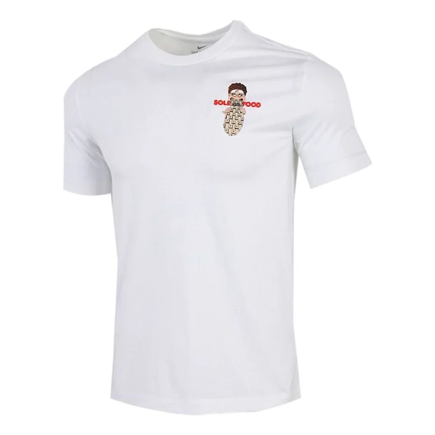 Men's Nike Athleisure Casual Sports Round Neck Breathable Short Sleeve White T-Shirt DJ4064-100 - 1