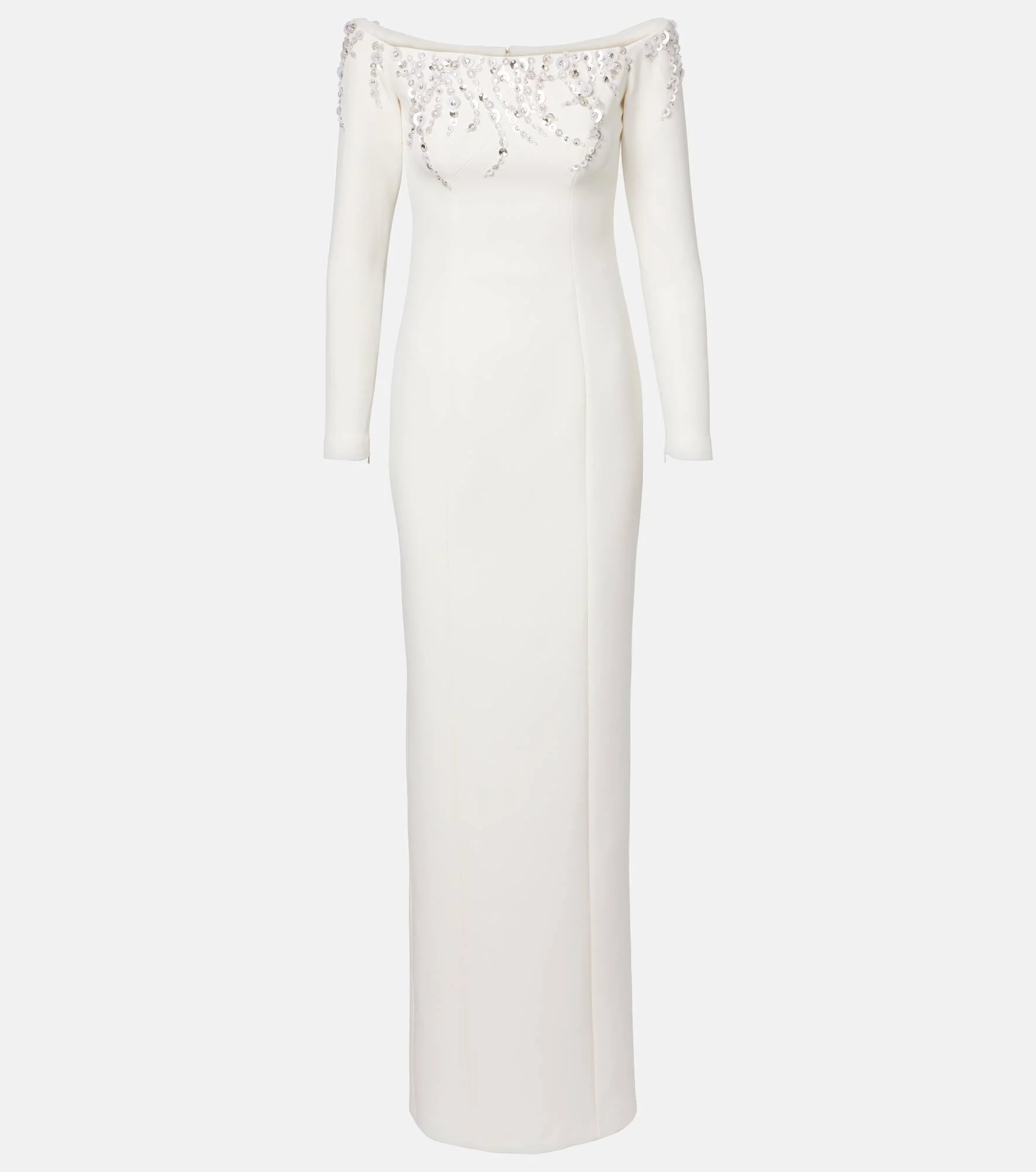 Bridal Gioia embellished crêpe gown - 1