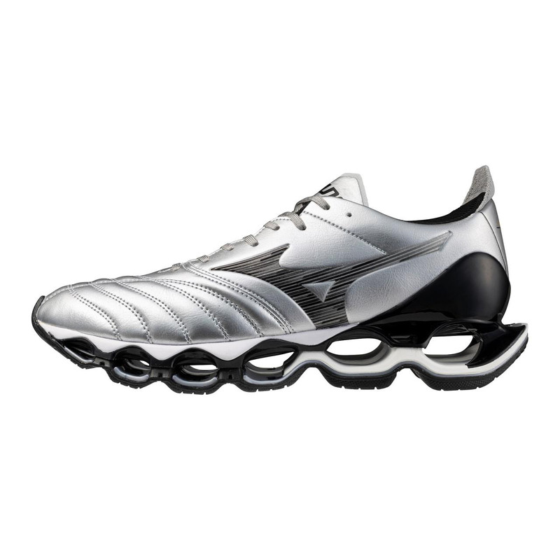 Mizuno Wave Prophecy Morelia Neo Sportstyle Sneaker, Silver-Black outlook