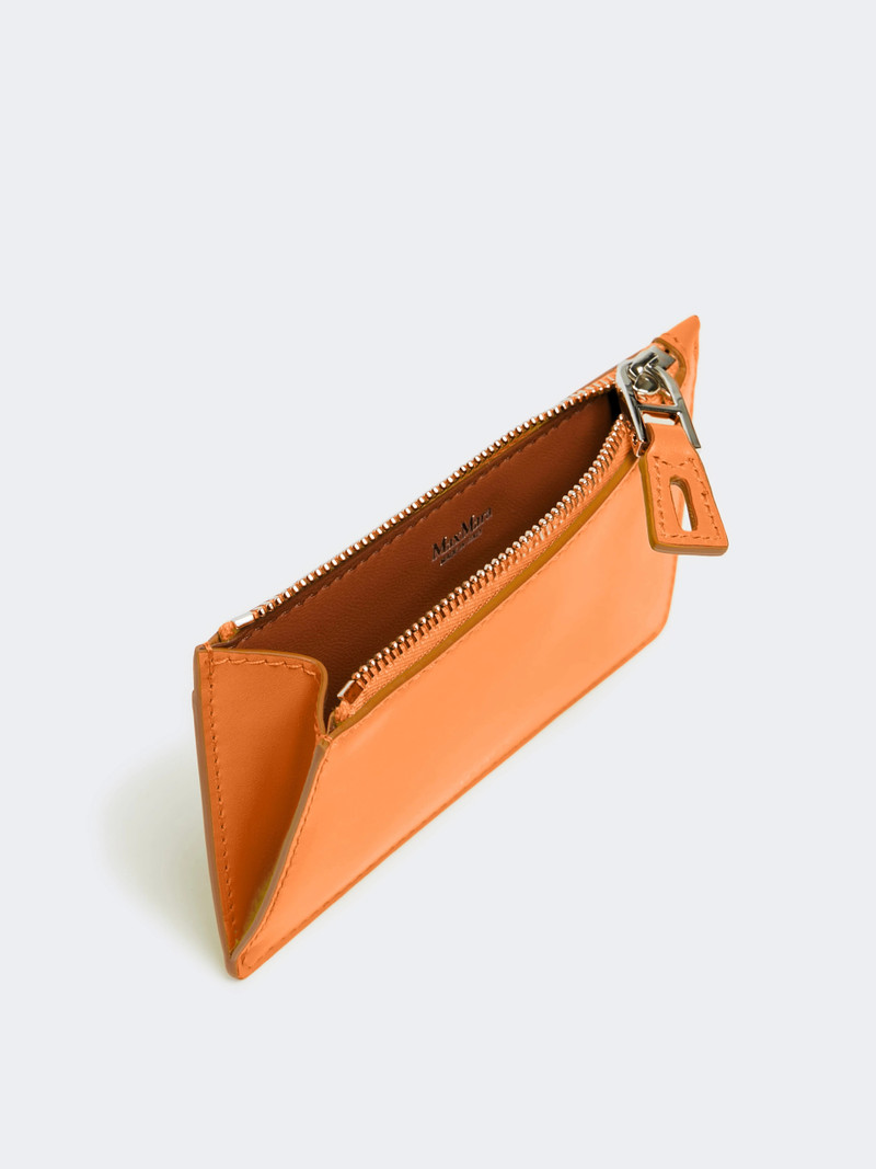 Max Mara Leather card holder - TANGERINE outlook
