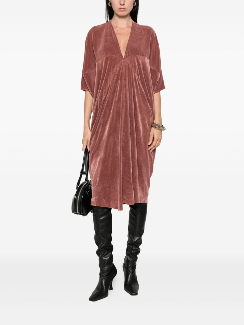 Rick Owens Concordians Kite velvet midi dress outlook