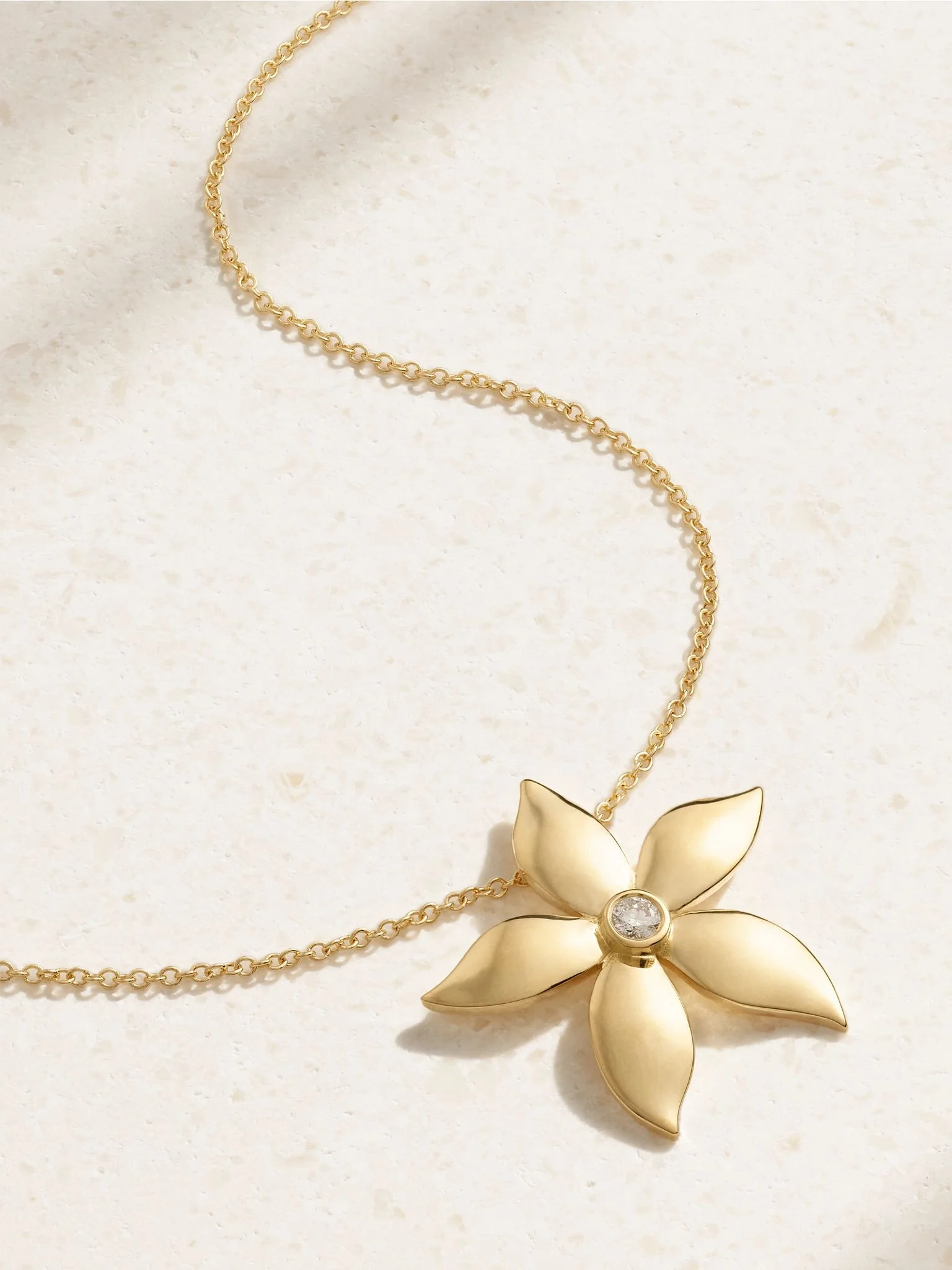 Blossom 18-karat gold diamond necklace Gold - 1