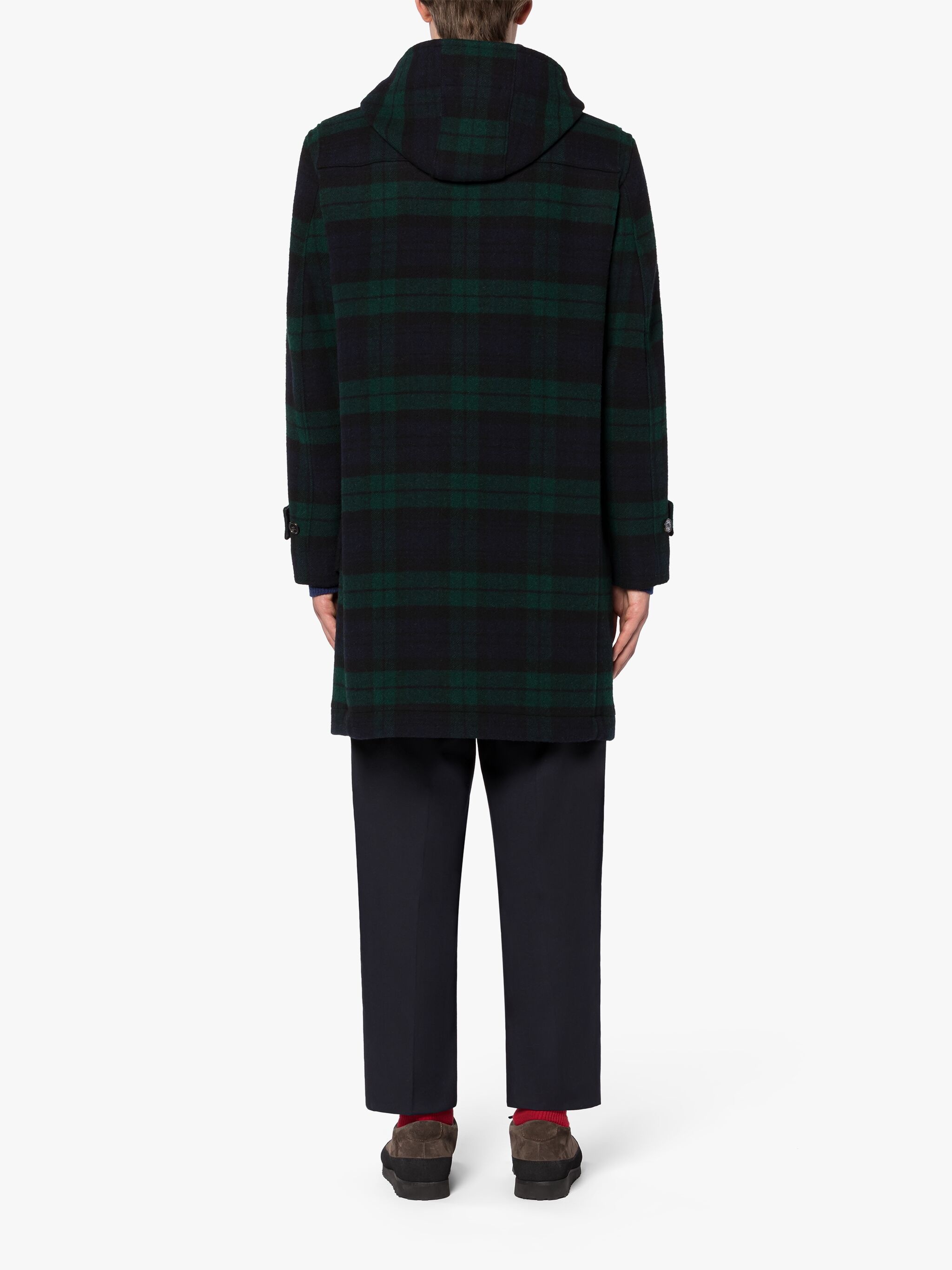WEIR BLACKWATCH WOOL DUFFLE COAT - 3