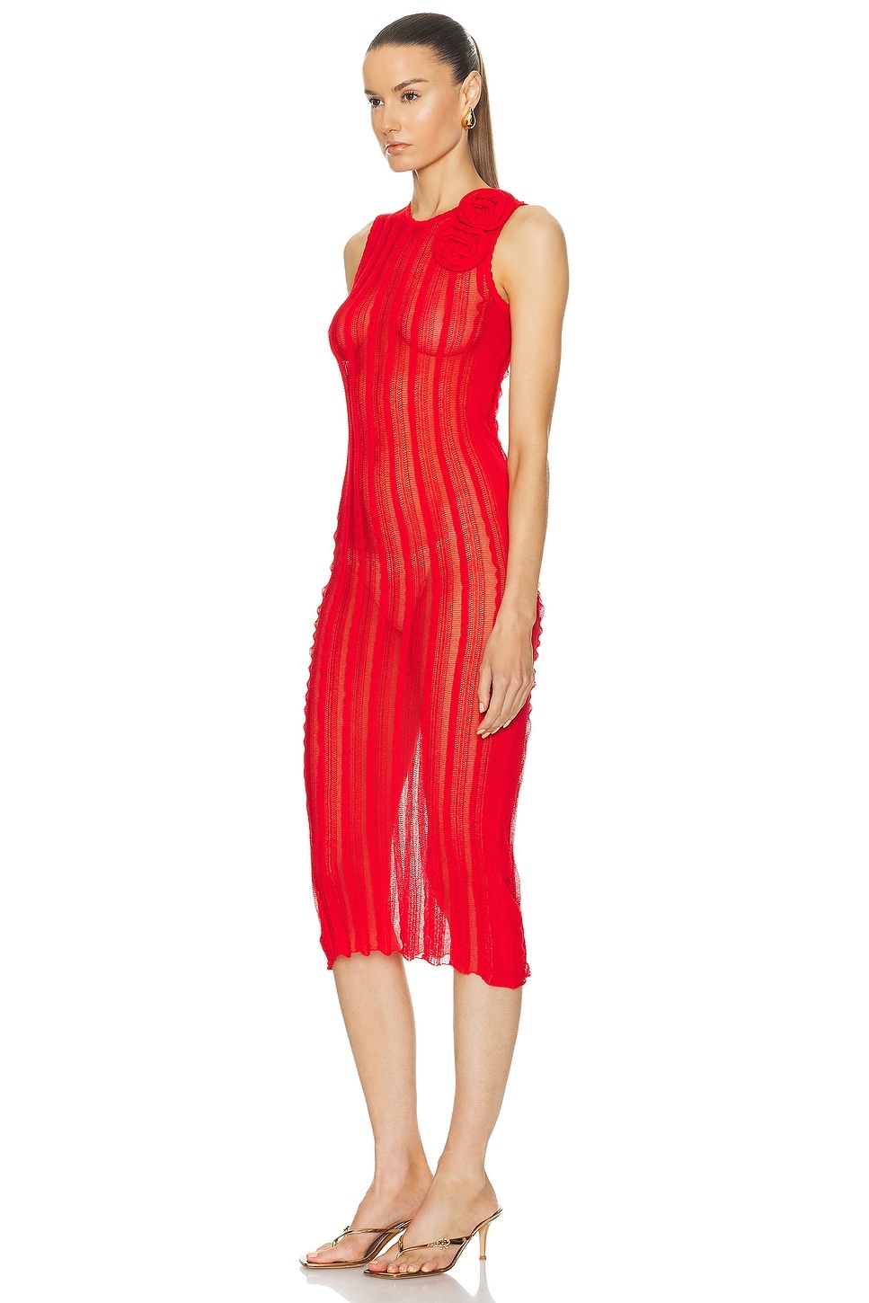 Midi Dress With Ruffles - 3