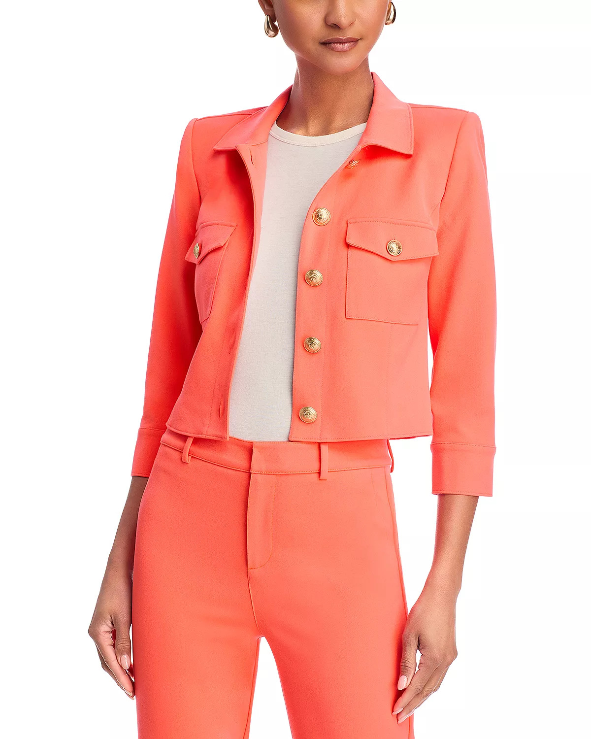 Kumi Button Front Crop Jacket - 1
