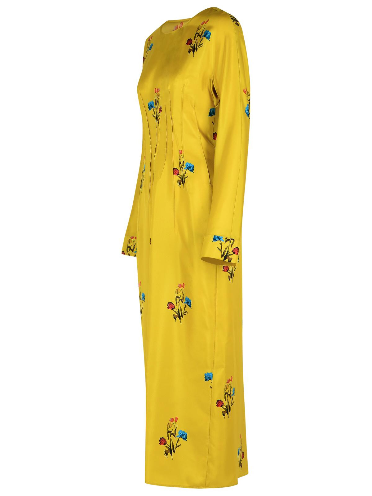 Marni Mustard Silk Dress Women - 2