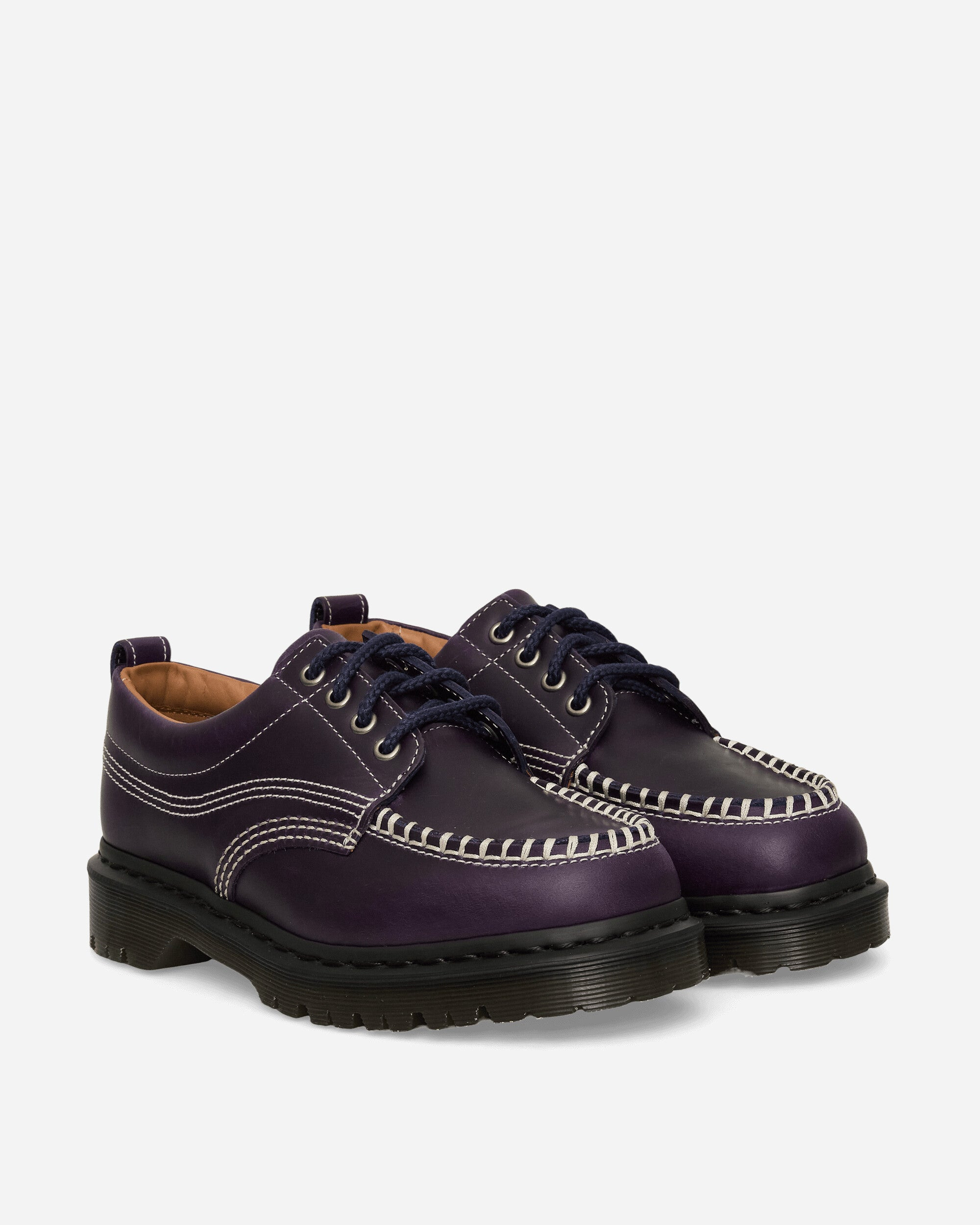 Lowell Leather Moc Toe Shoes Midnight Blue - 2