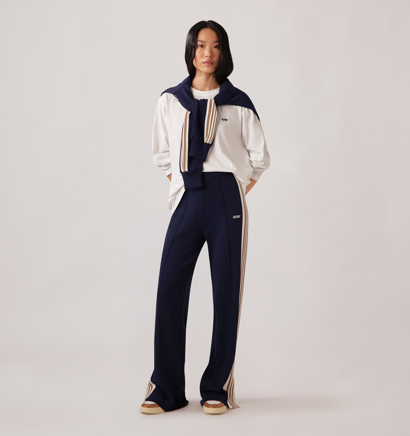 KNITTED TENNIS VISCOSE JOGGERS WOMAN - 2