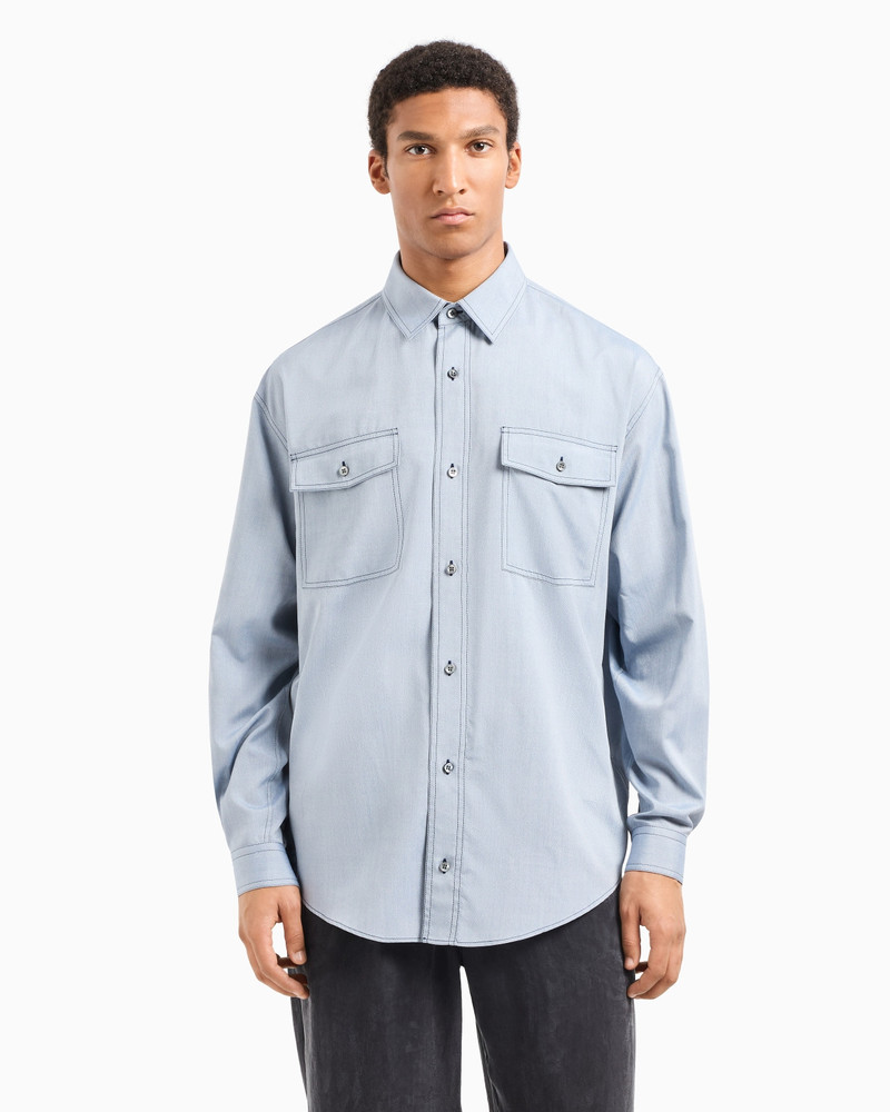 GIORGIO ARMANI SILK CANVAS SHIRT outlook