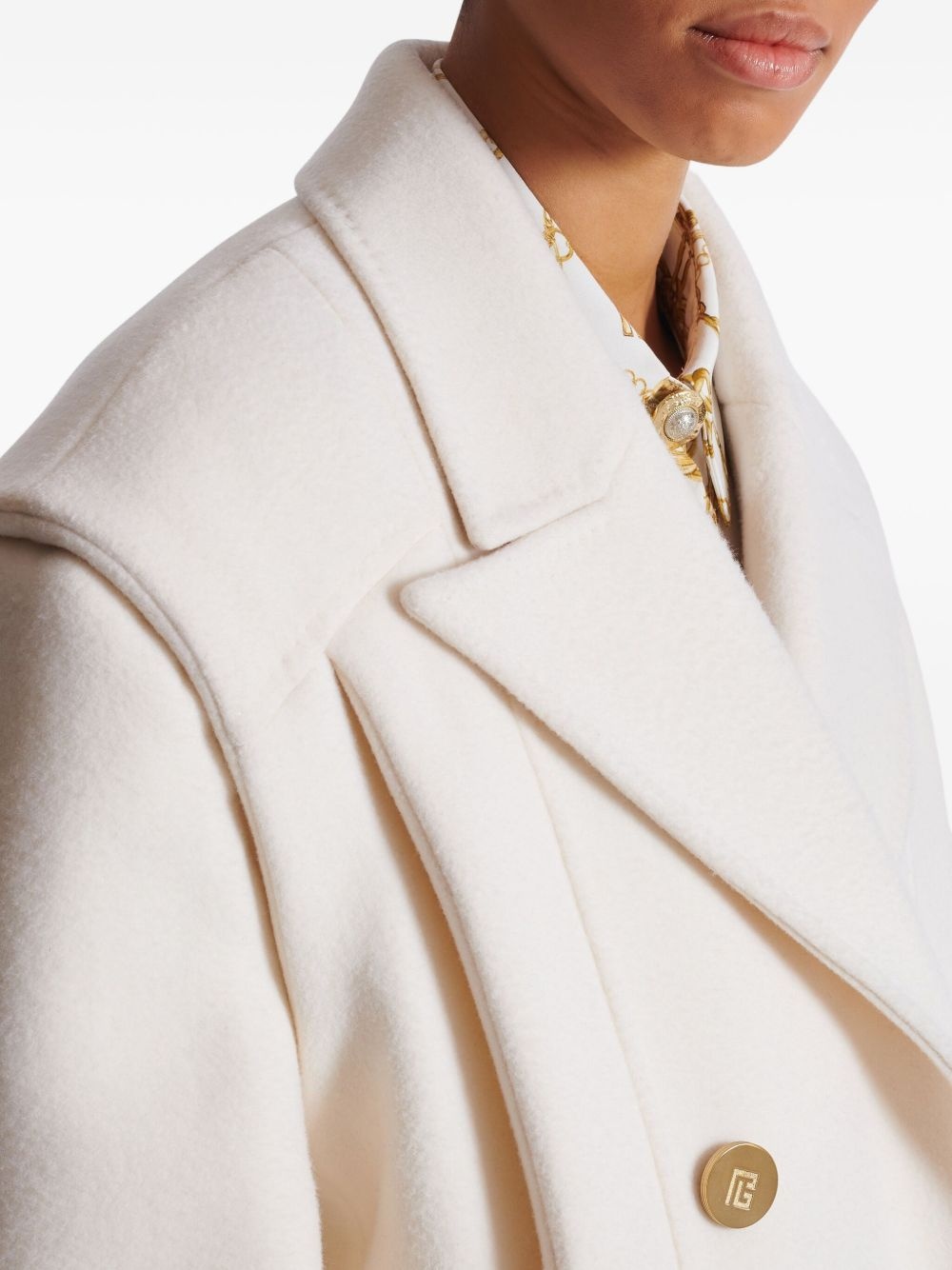 cropped cashmere reefer jacket - 7