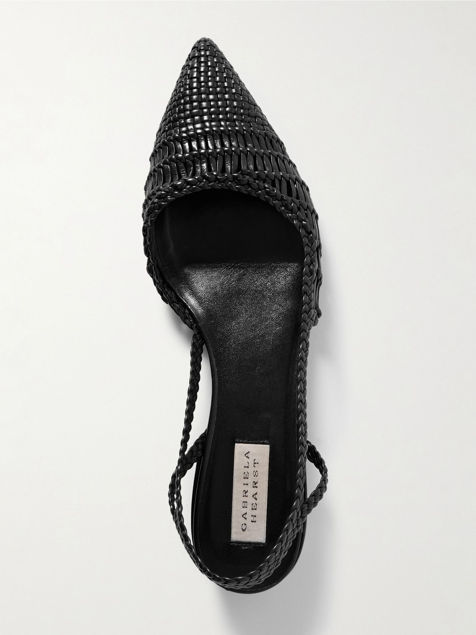 Perro woven leather slingback pumps Black - 5