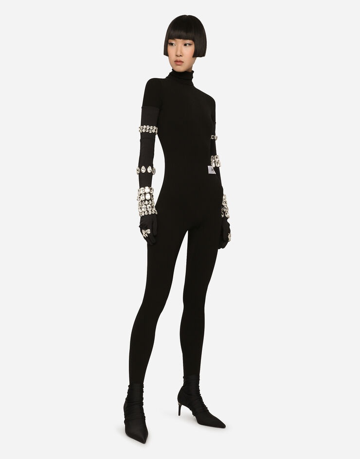 Stretch jersey Milano rib jumpsuit - 6