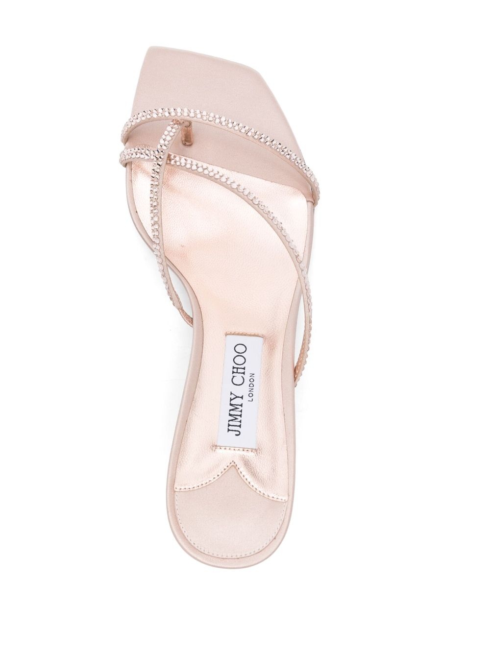 国内発送【Jimmy Choo】ETANA サンダル ミュール 50mm Etana Mule 50|Gold Metallic Leather Sandals| JIMMY CHOO