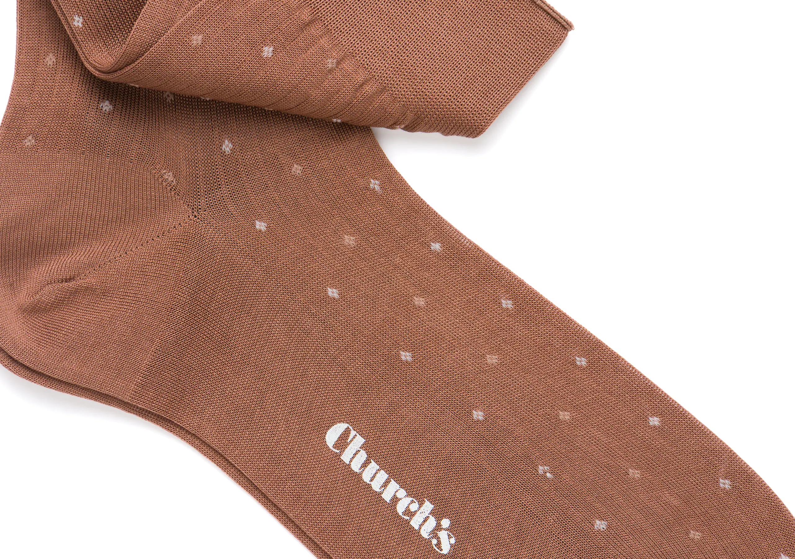Contrast diamond socks
Cotton Dot Short Brown - 2