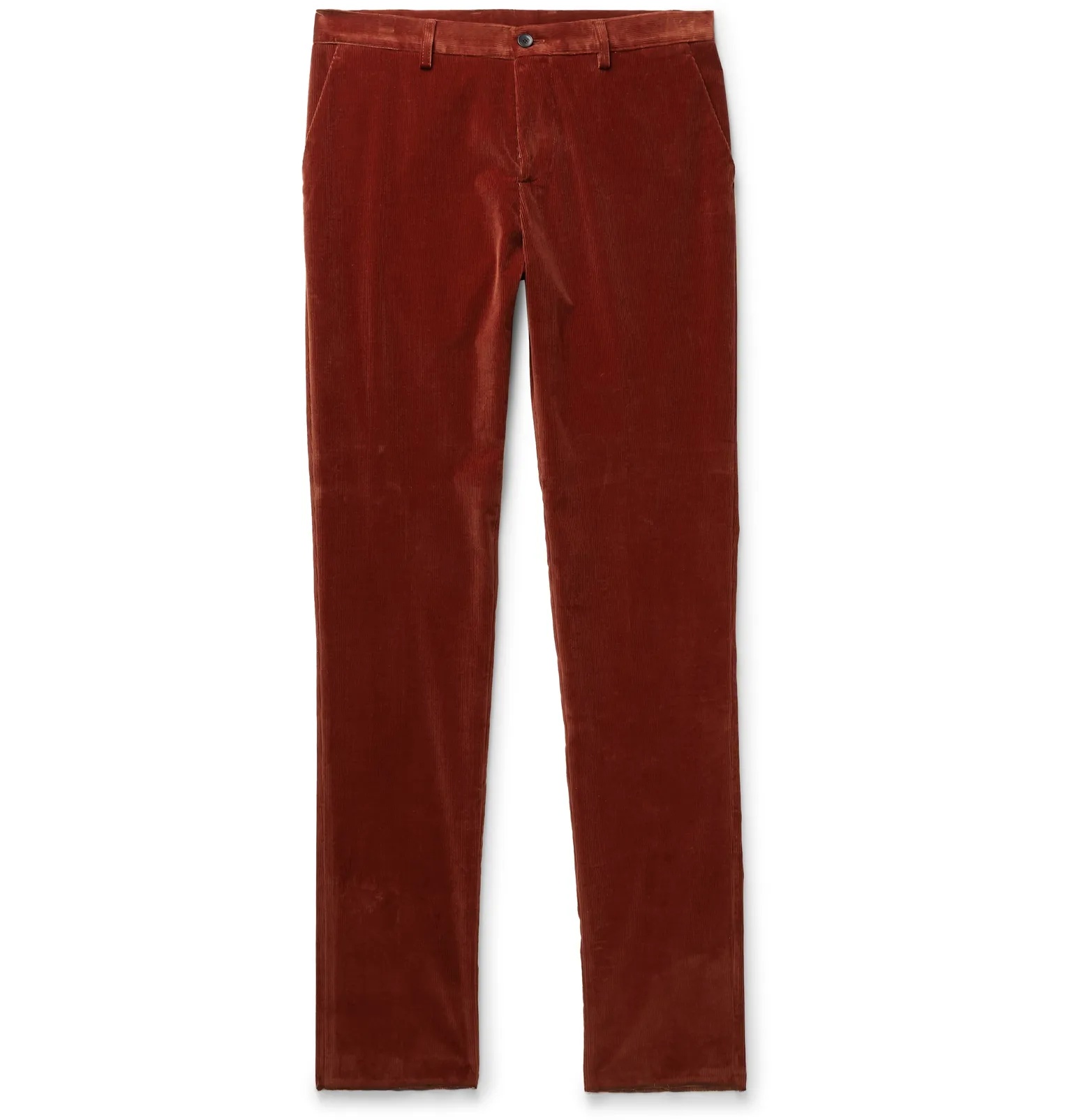 Slim-Fit Stretch-Cotton Corduroy Trousers - 1