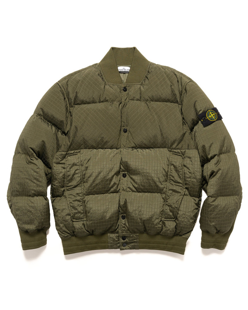 Macro Ripstop Nylon Metal In Econyl Regenerated Nylon Down-TC Jacket Olive 1