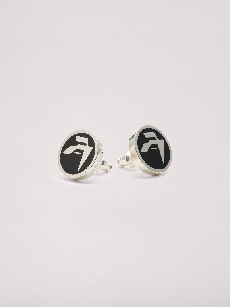 Epoxy Amblem Stud Earring - 1