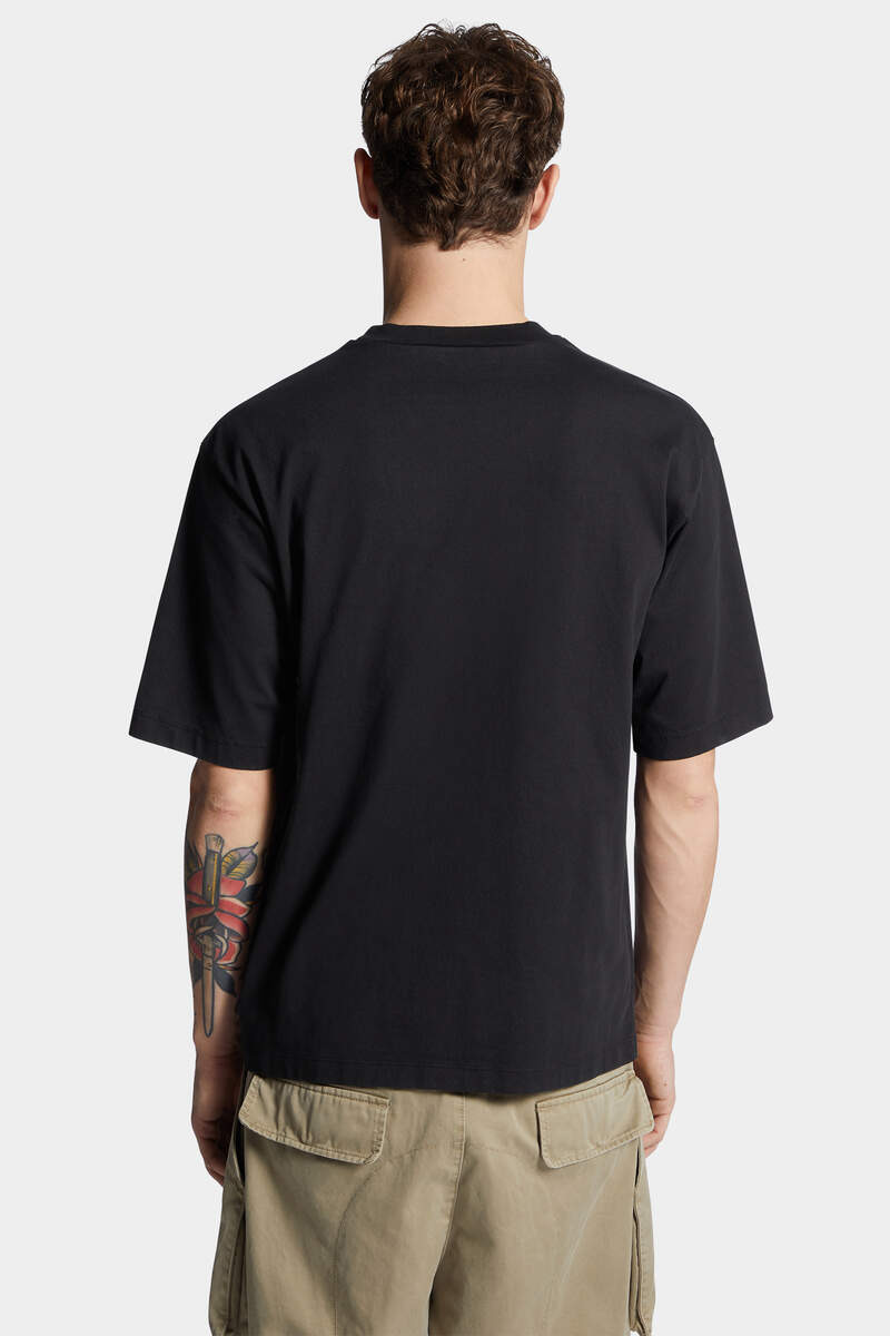 LOOSE FIT RAISED PRINT T-SHIRT - 4