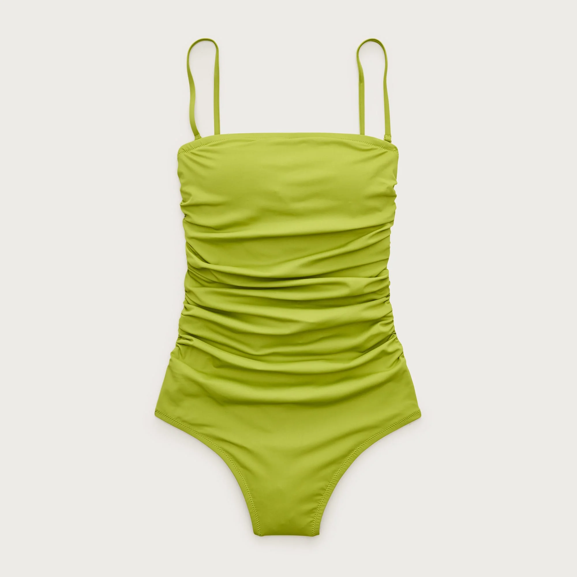 Long-torso Gemma ruched bandeau one-piece - 1