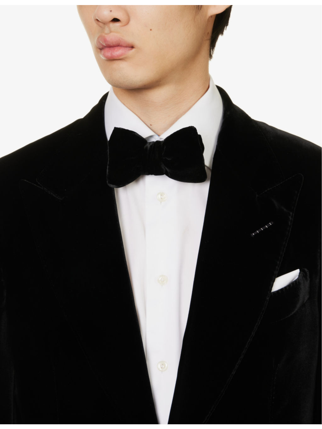 Shelton notched-lapel regular-fit velvet tuxedo jacket - 5