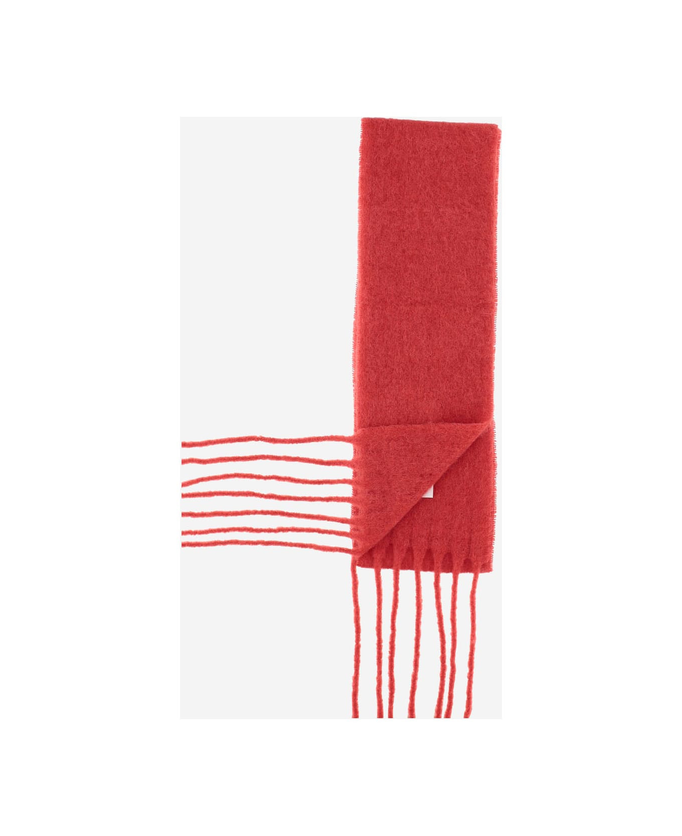 Wool Blend Long Fringe Scarf - 3