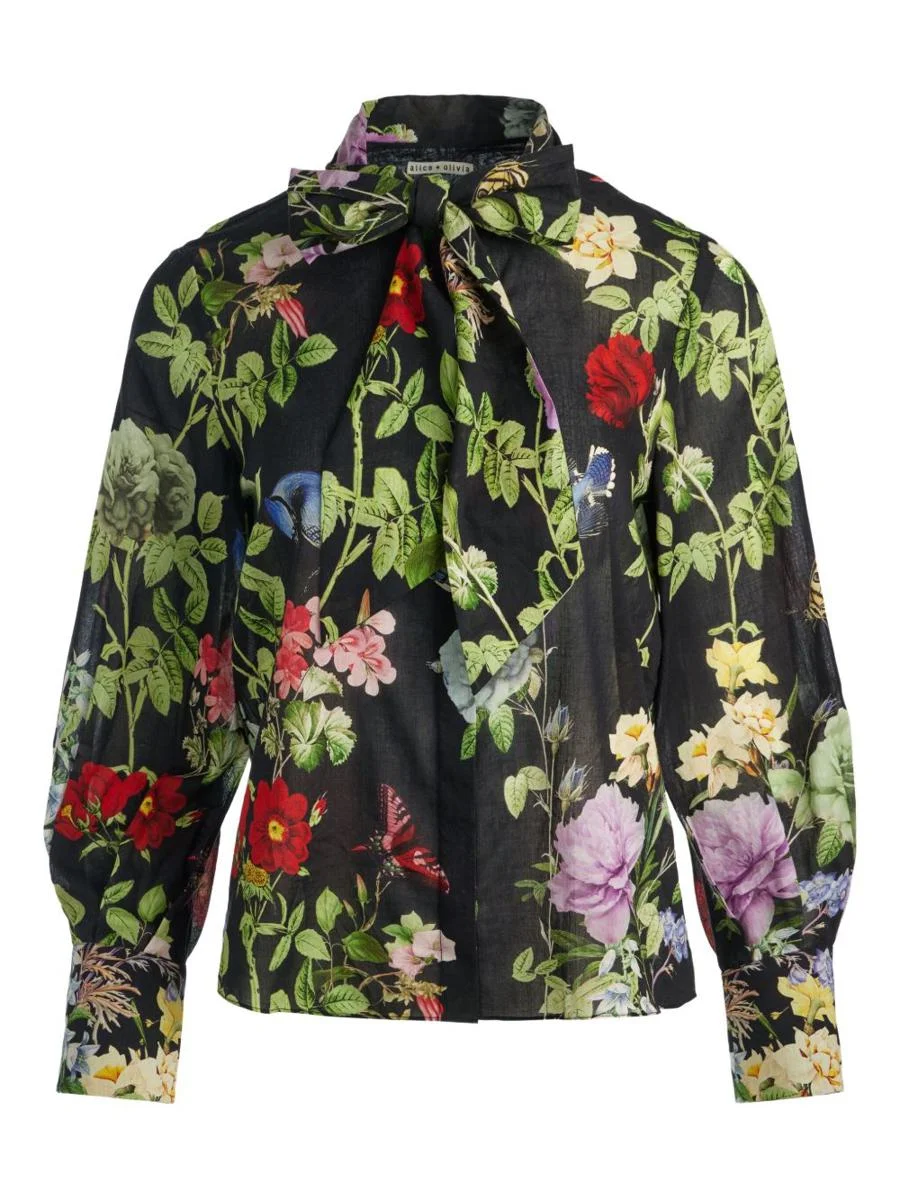 Alice + Olivia Lloyd Cotton Blouse - 1