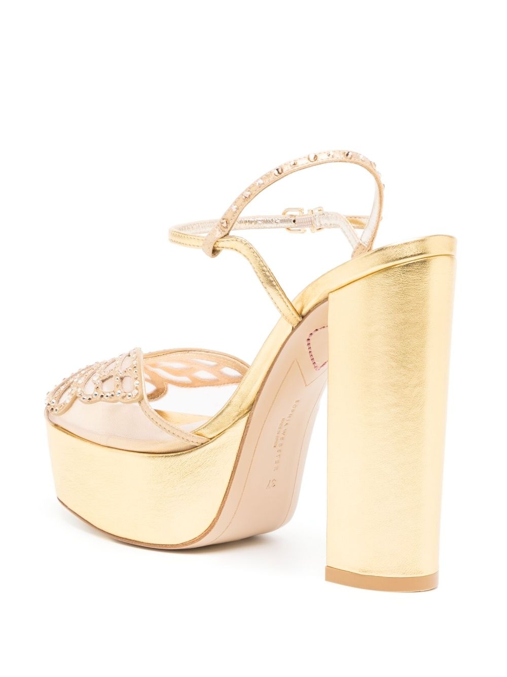 Farfalla crystal-embellished 140mm sandals - 3