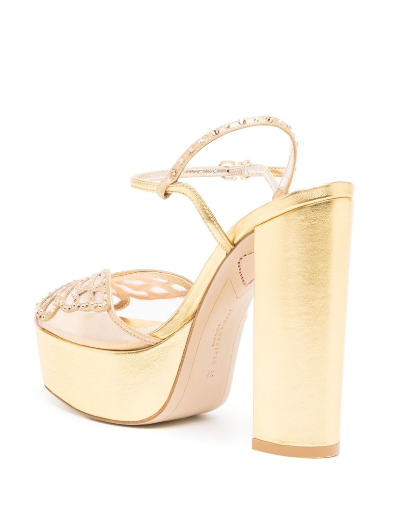 Farfalla crystal-embellished 140mm sandals 3