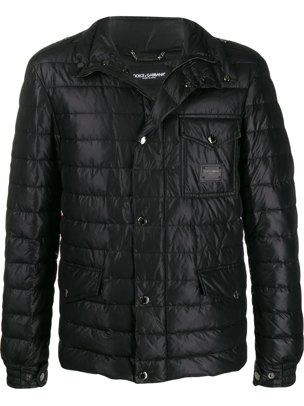 quilted padded down jacket - 1