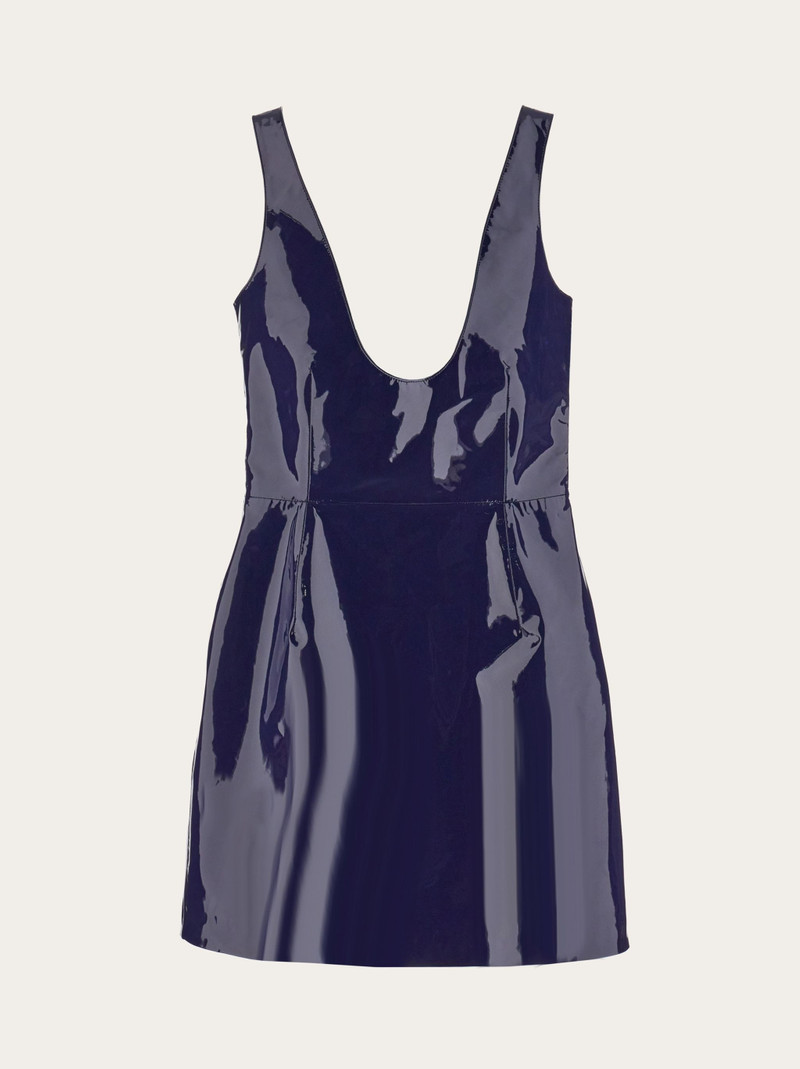 Short patent leather dress 1
