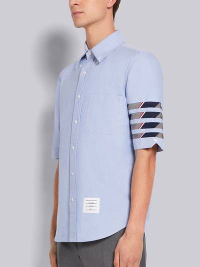 Thom Browne Light Blue Oxford Seamed 4-Bar Straight Fit Shirt outlook