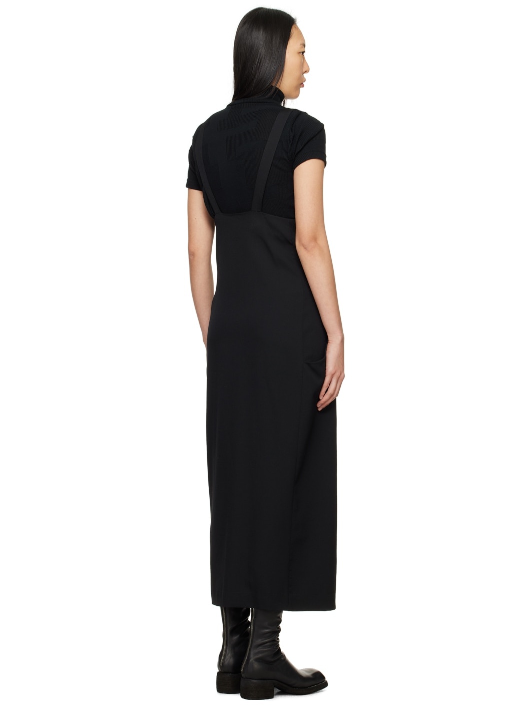 Black Zipper Maxi Dress - 3