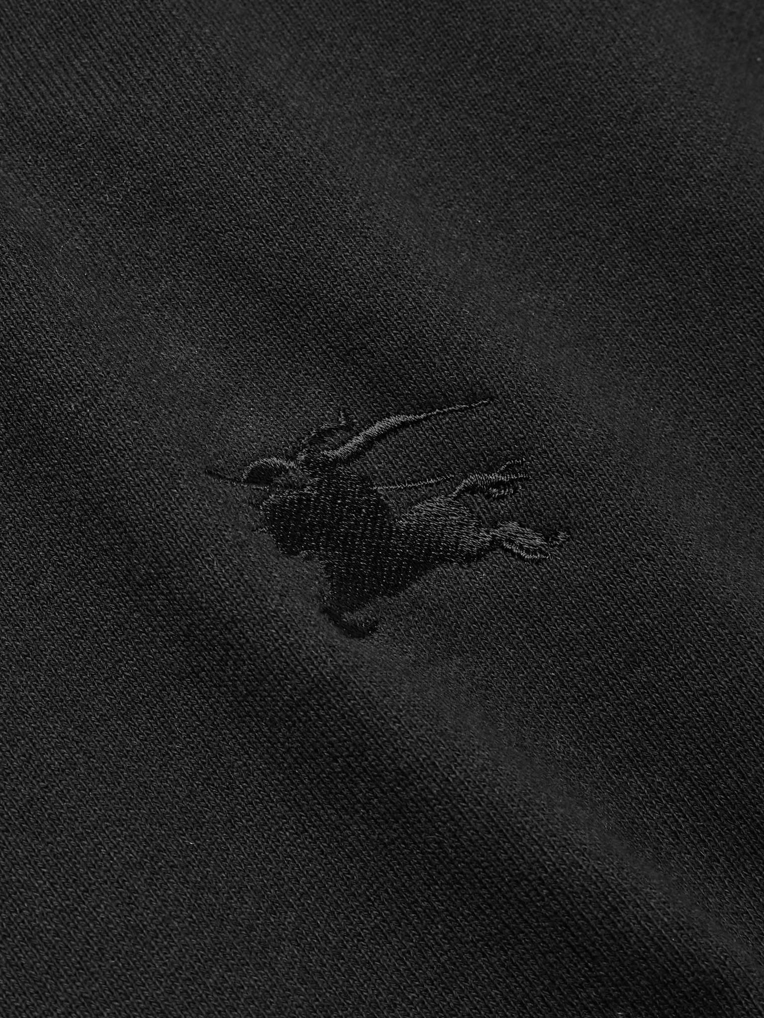 Checked Logo-Embroidered Cotton-Jersey Hoodie - 4