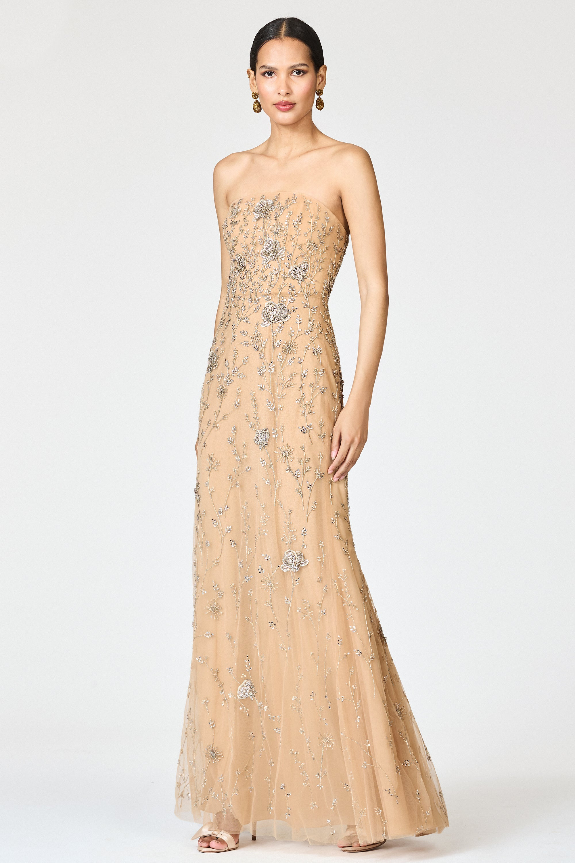 EMBELLISHED VIENNA GOWN - FAWN - 3