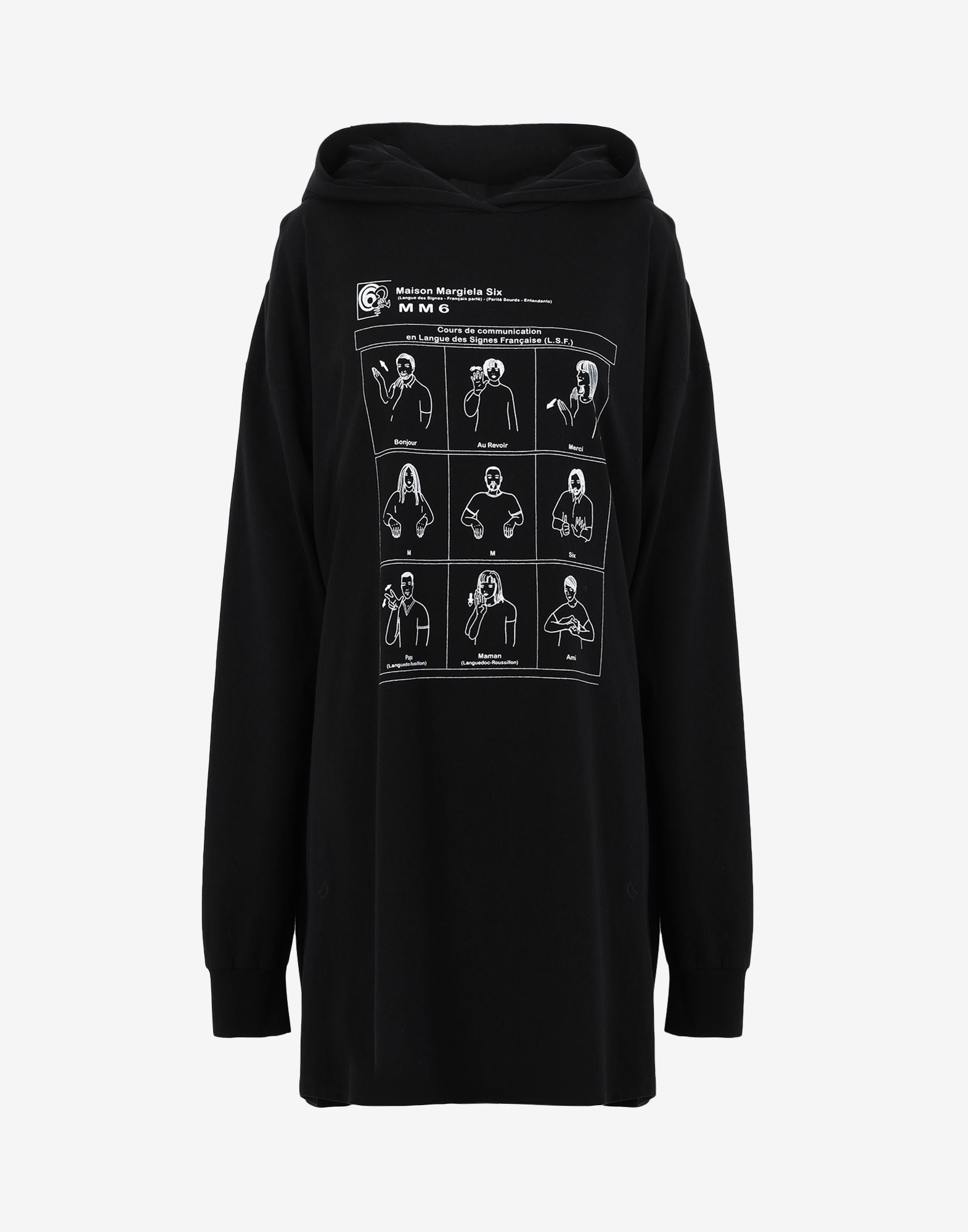 Sign language hoodie dress - 1