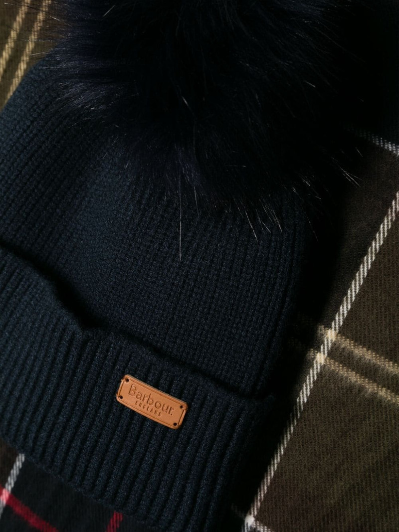 Barbour plaid-checked scarf set outlook